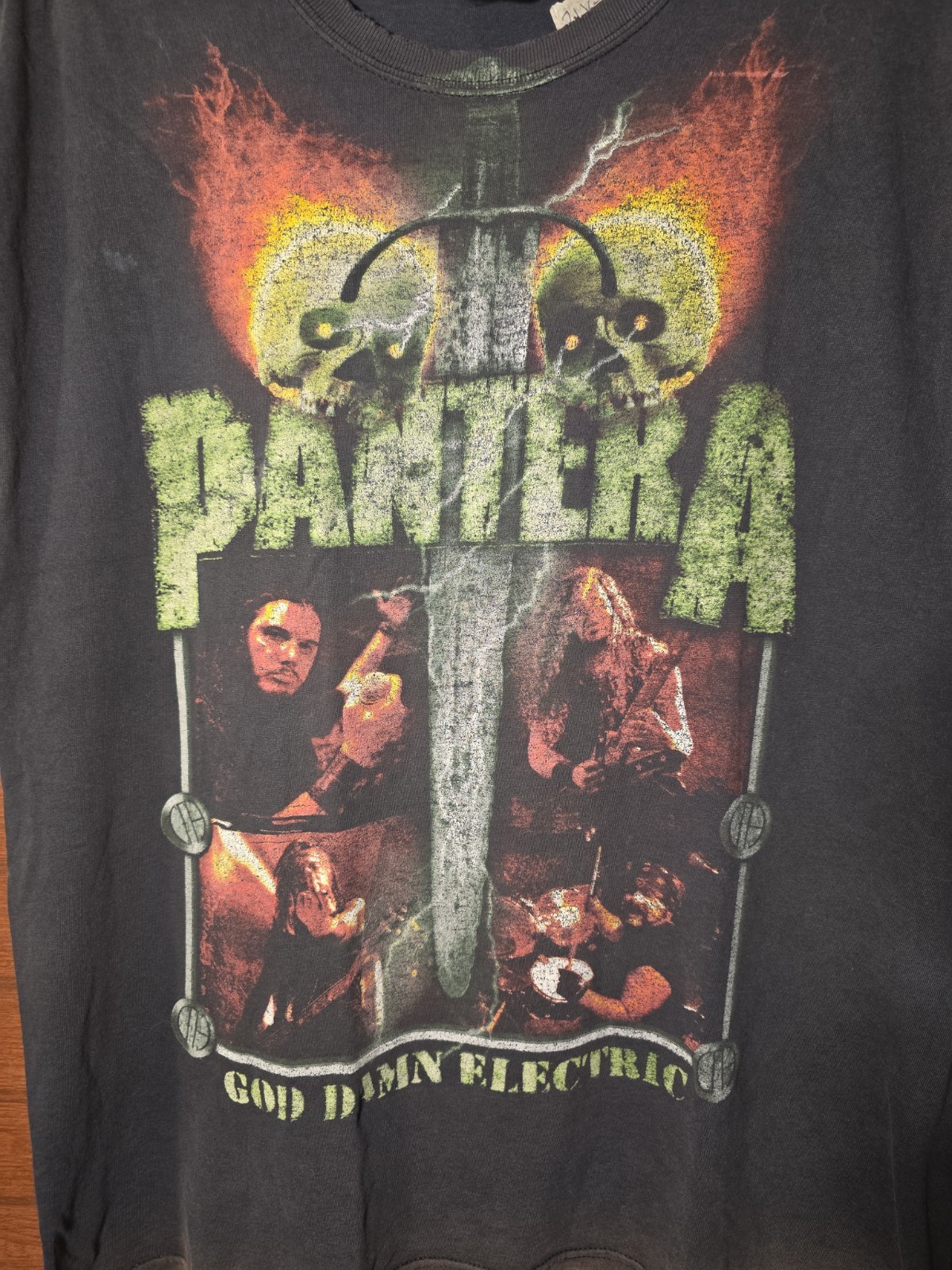 Vintage Distressed Pantera God Damn Electric Sleeveless T-Shirt gallery