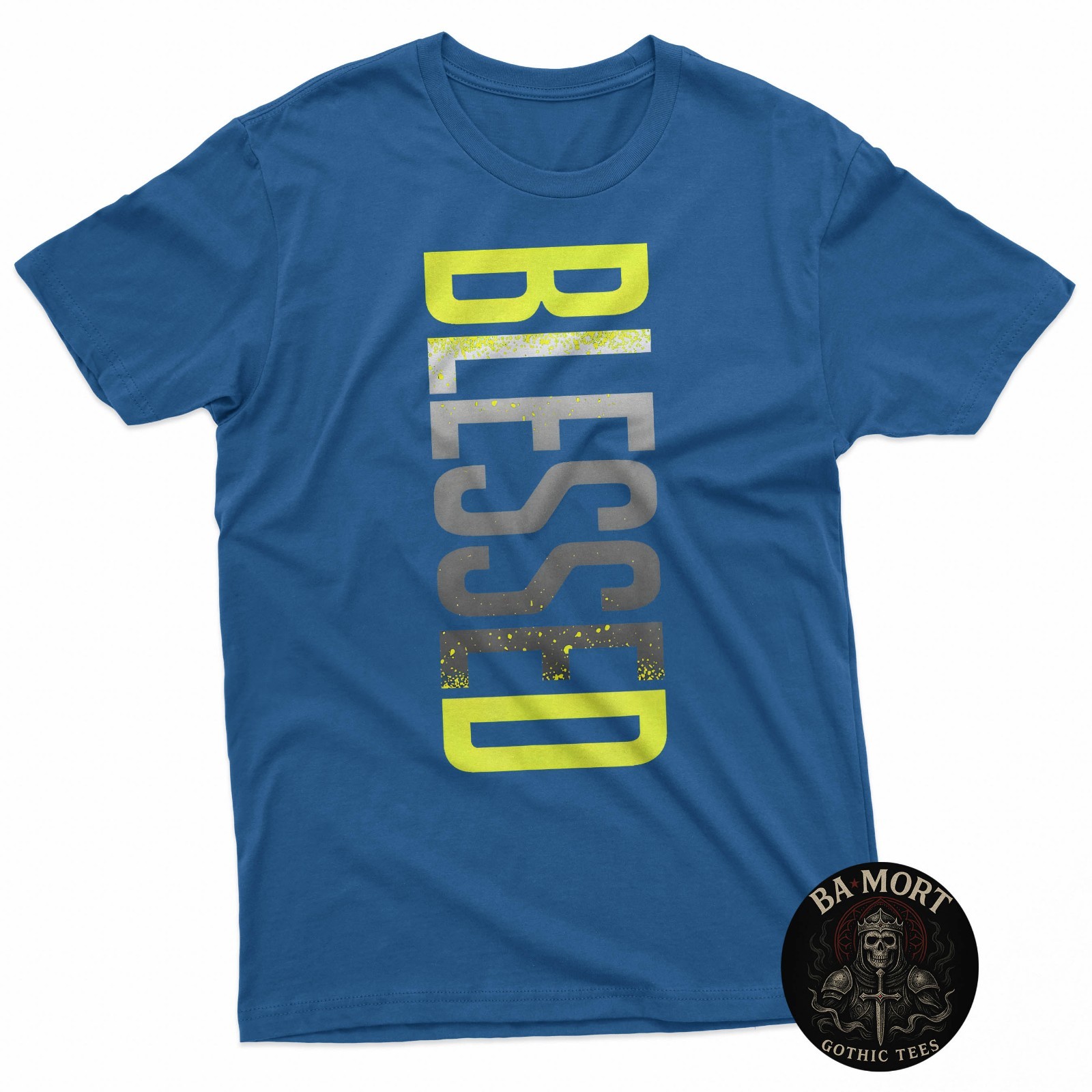 Neon Yellow Black Cool Grey Graphic Match T-Shirt gallery