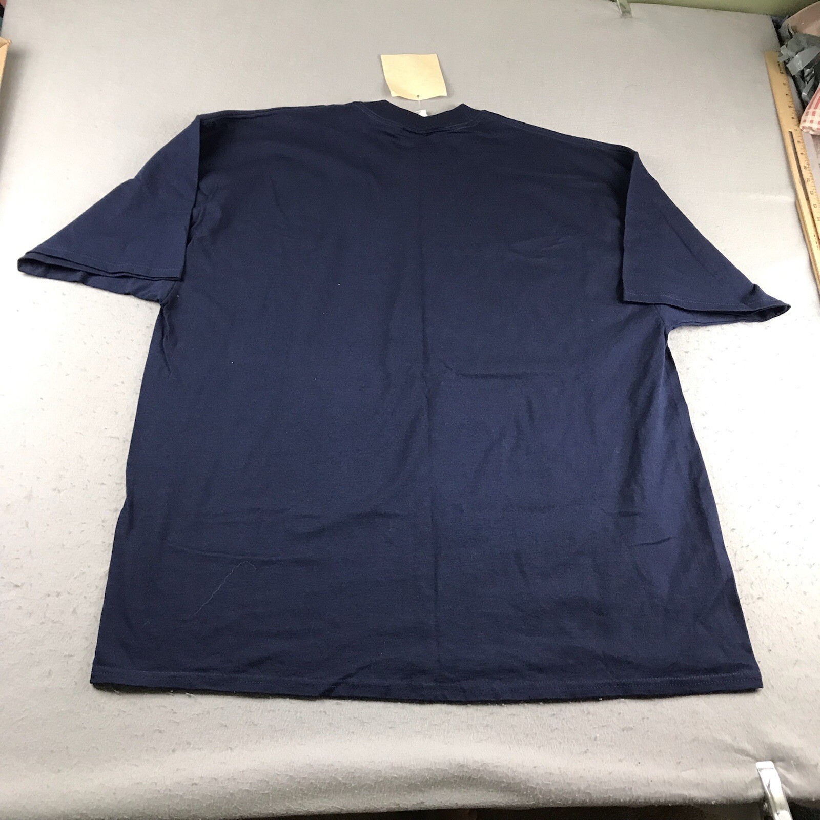 Maine Quilts Shirt Mens 3XL Blue Crew Neck Short Sleeves Crossroad Designs NWT gallery