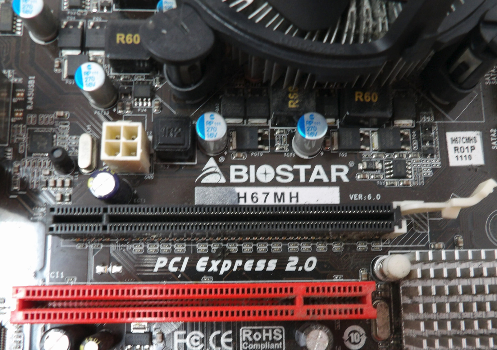 i3-2100 processor with Biostar MB Memory Fan/Heatsink
