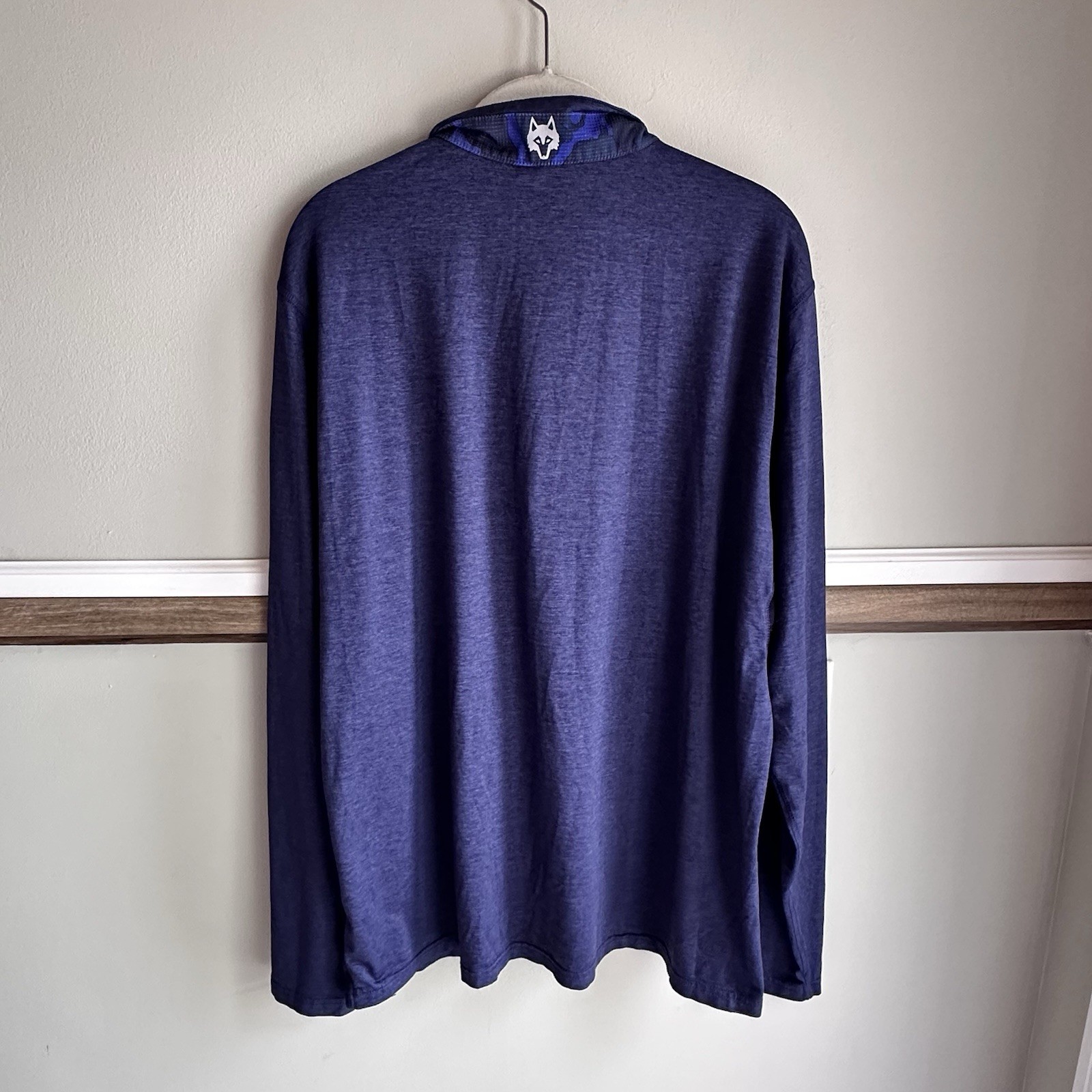 Greyson 1/4 Zip Heathered Blue Guide Sport Lightweight Pullover Golf Logo Men XL gallery