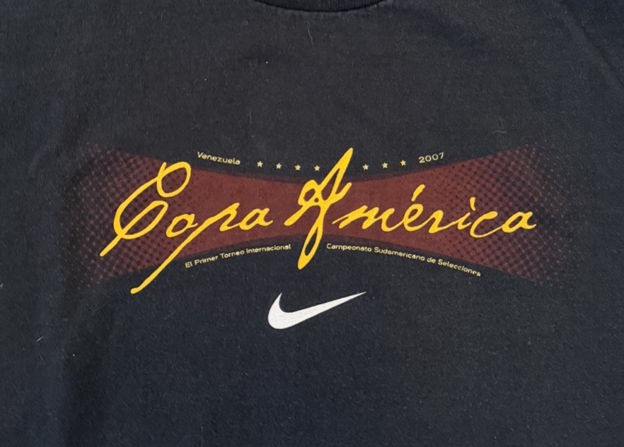 Vintage 2007 Copa America Venezuela Soccer T Shirt Graphic SZ L Nike Futbol gallery