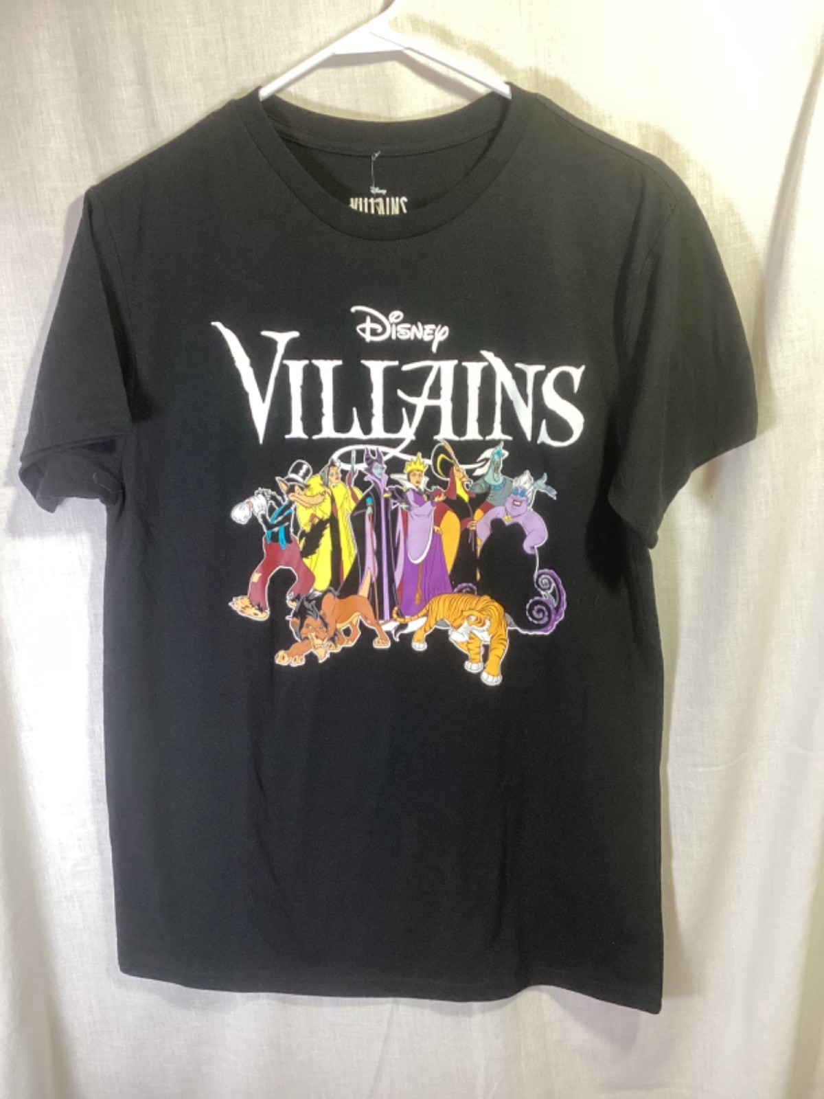 Disney Villains Black Large Cotton Blend New with Tags T Shirt T7