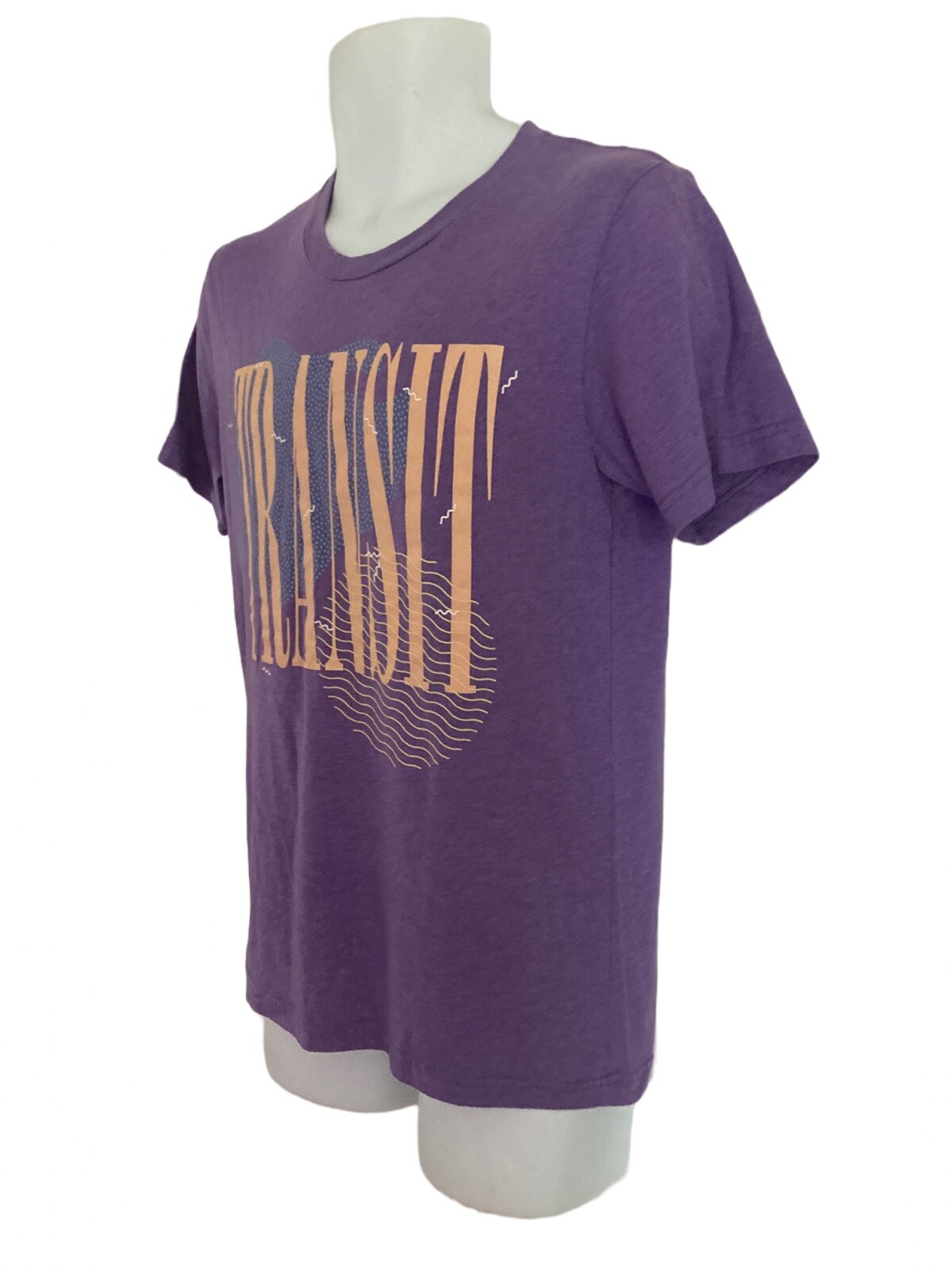 Transit T-Shirt Size M Purple Blue Coral Heather, Bella+Canvas, Short Sleeve Tee gallery