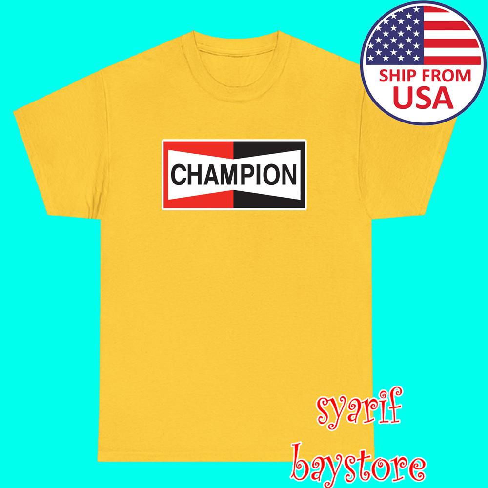 Champion Spark Plug Automotive Men’s Daisy Yellow Size S to 5XL