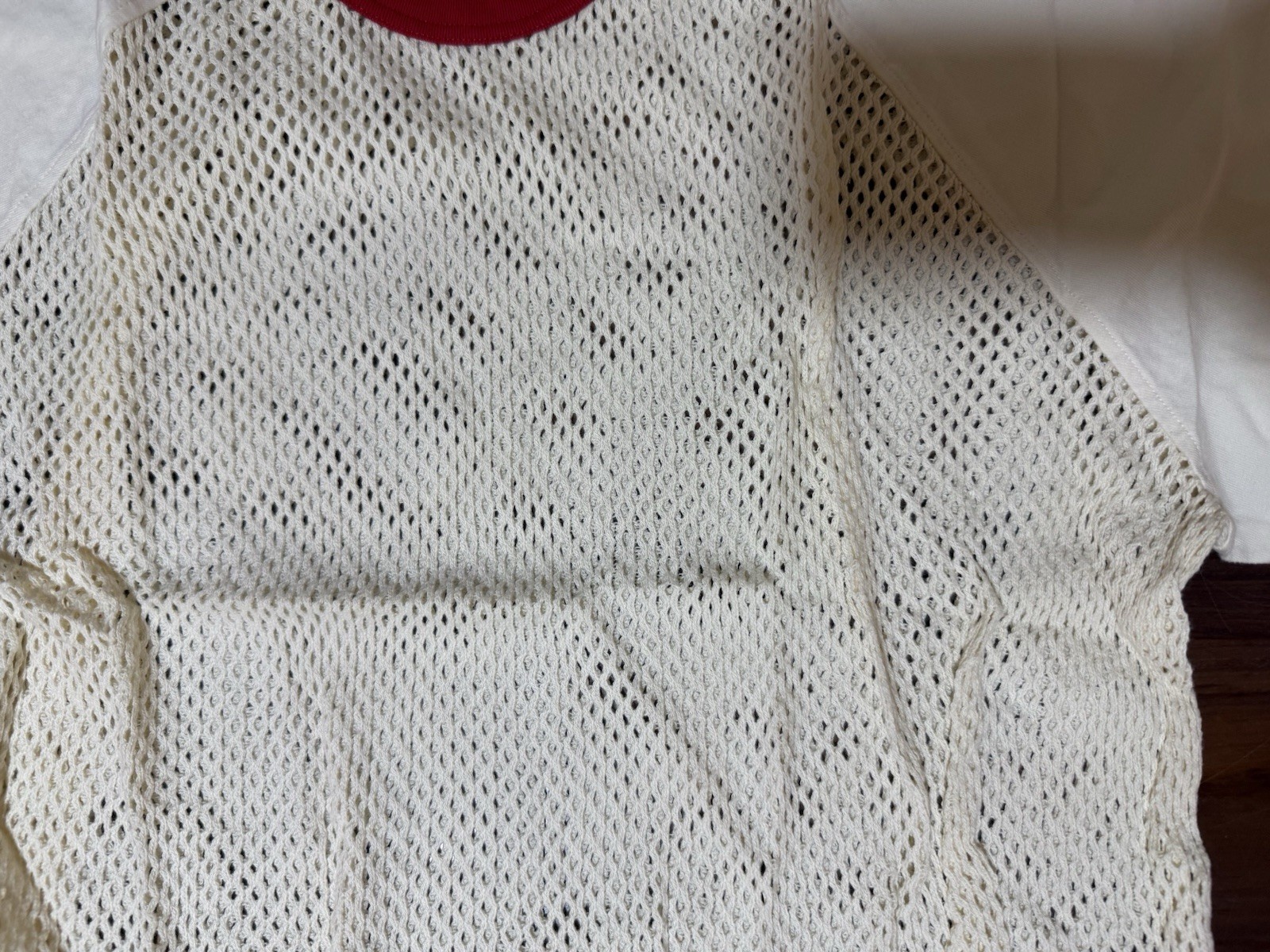Aime Leon Dore ALD Mesh Ringer Tee Pristine / Red Men’s Size XXL Cotton T-Shirt gallery