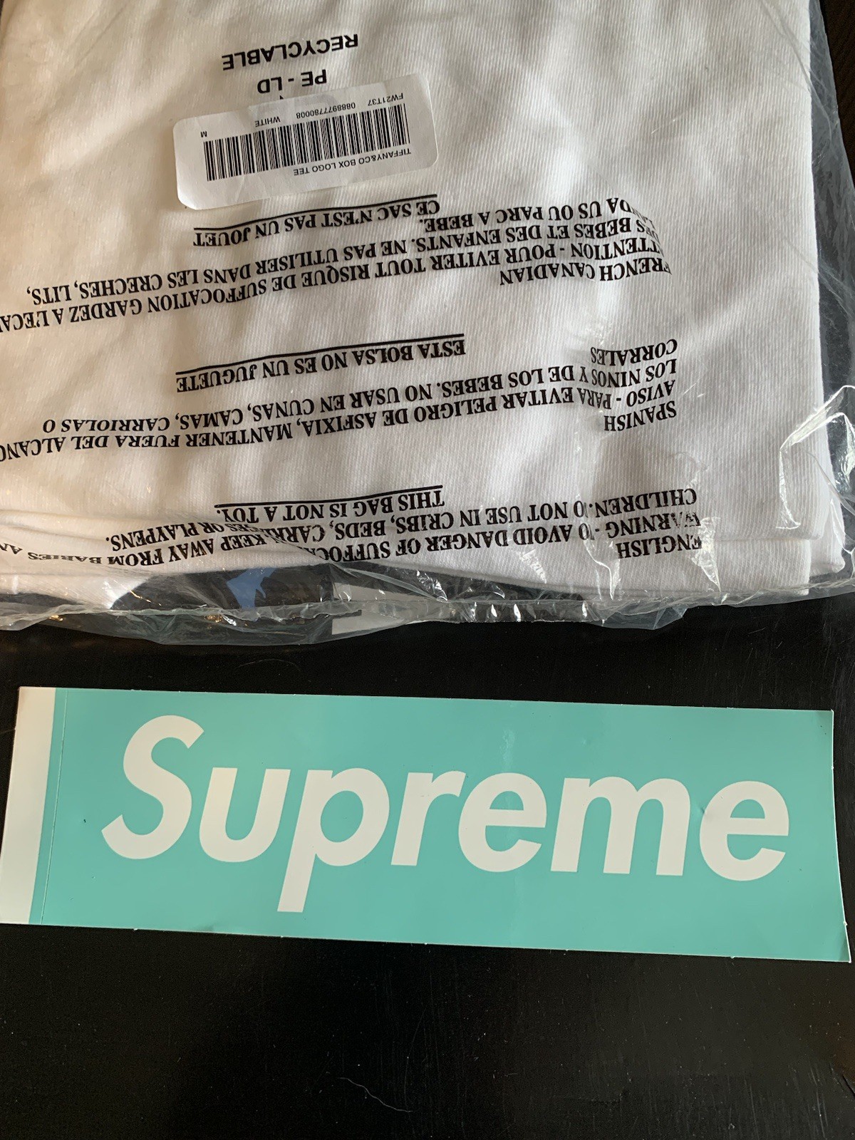 Supreme Tiffany & Co. Box Logo Tee T-Shirt Size Medium White FW21 Brand New 2021 gallery