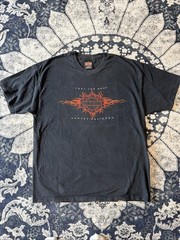 Vintage Harley Davidson Feel The Heat Shirt Mens XL Black HD Riding 1998 90s EUC
