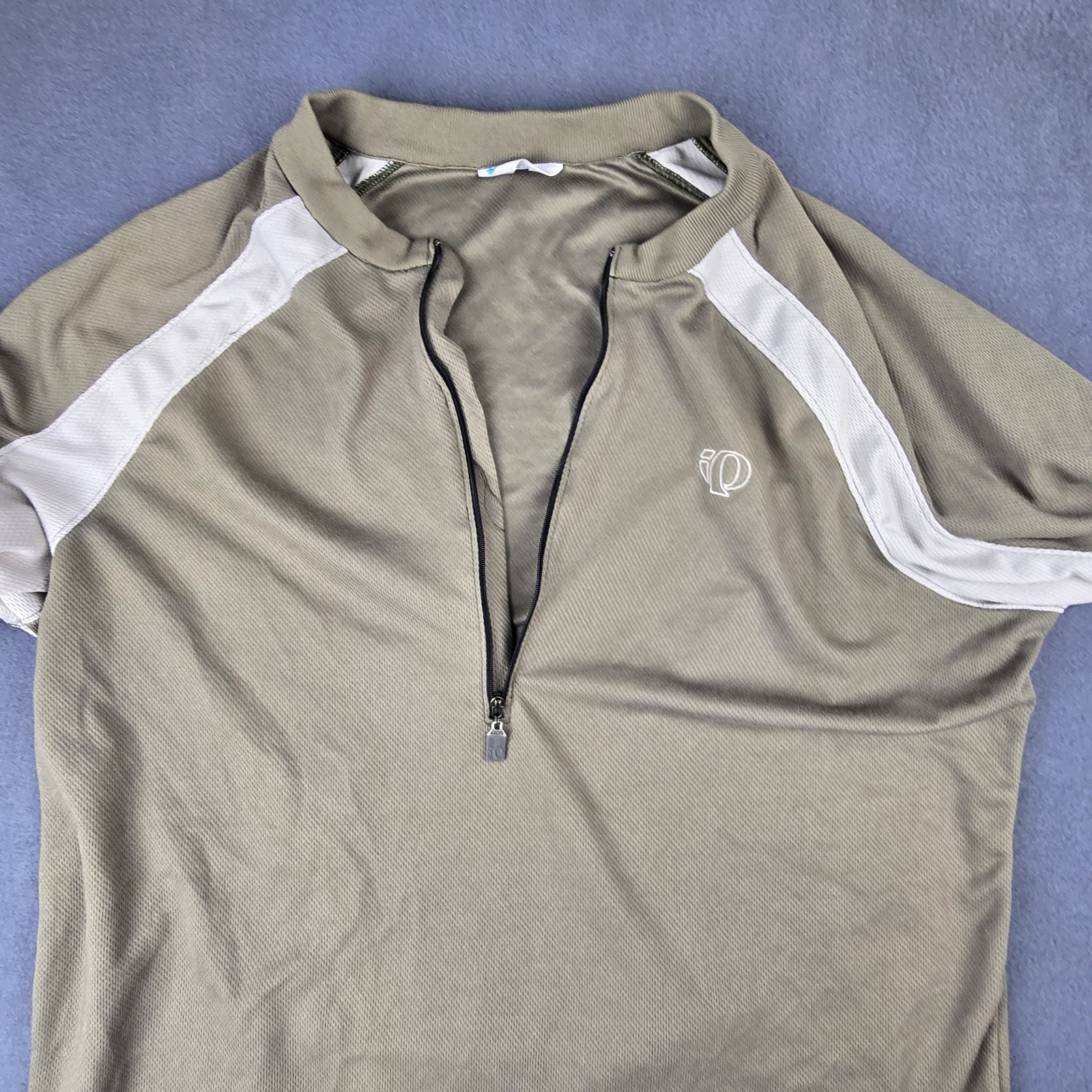 Vintage Pearl Izumi Cycling Shirt Men L Brown 1/4 Zip With Zip Back Pocket gallery