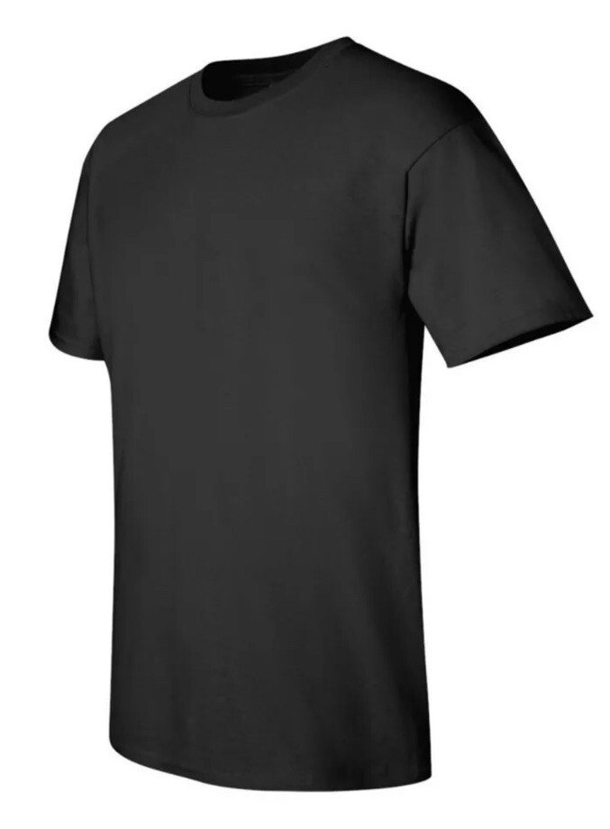 Gildan Adult T-Shirts 5-Pack DryBlend 50/50 cotton/polyester Large Black gallery