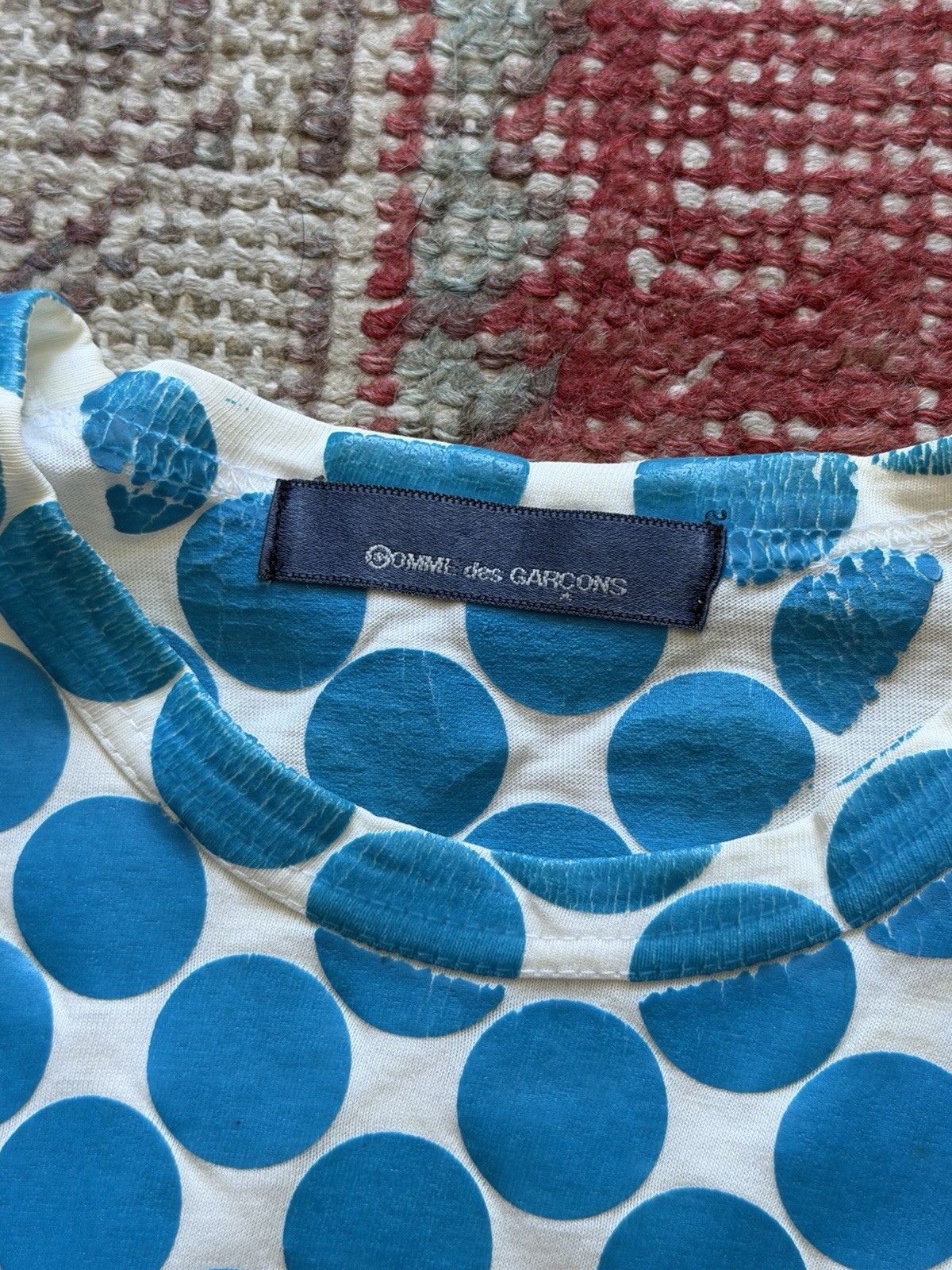 COMME des GARCONS Unisex Cotton Logo Polka Dot Crew Tee Short Sleeve S/M gallery
