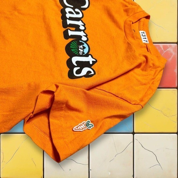 Y2K Carrots Orange Skater T Shirt Men Size M Cotton Short Sleeve Anwar Street gallery