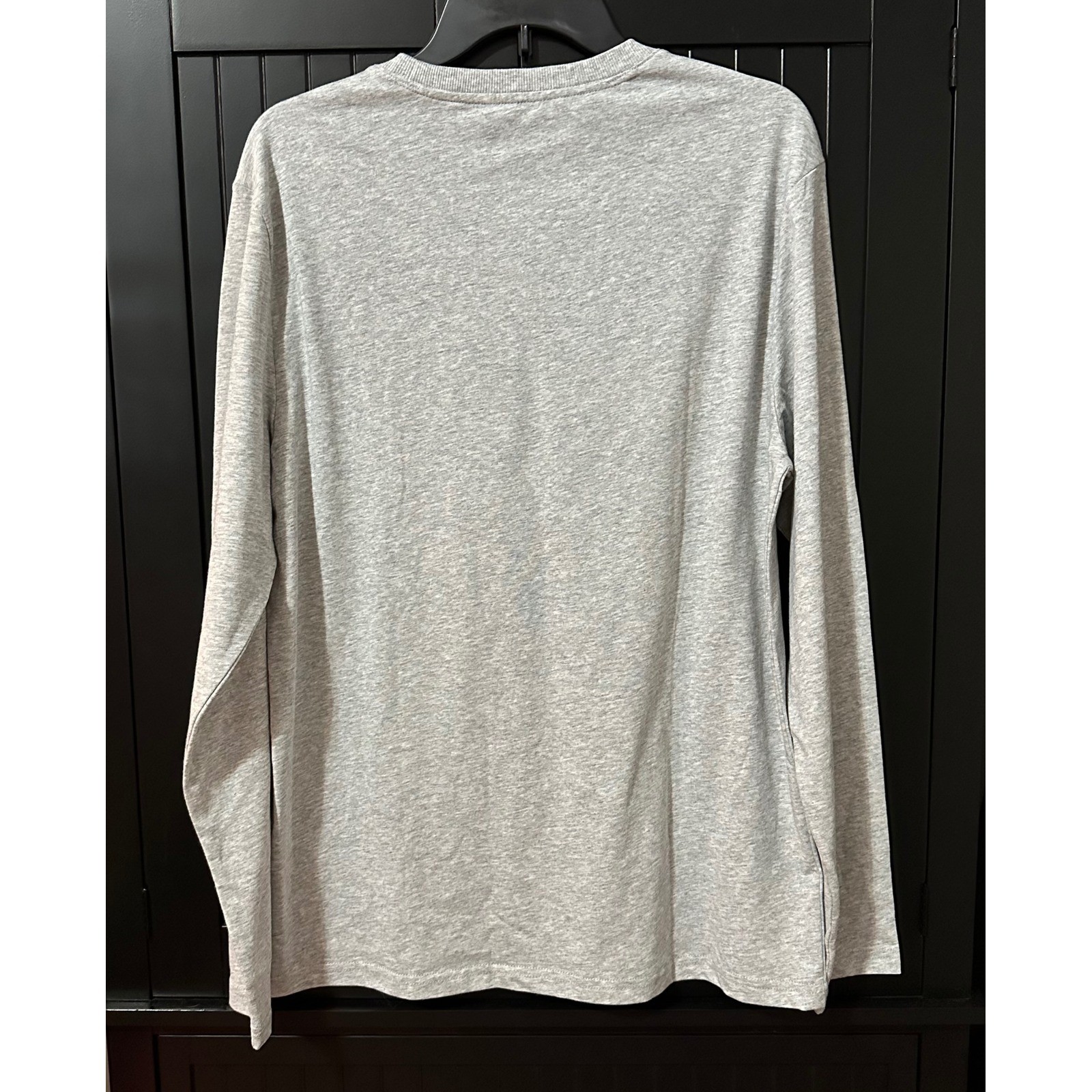 Eddie Bauer Loungewear Men's Shirt Medium Heather Gray Long Sleeve Lounge NWT gallery