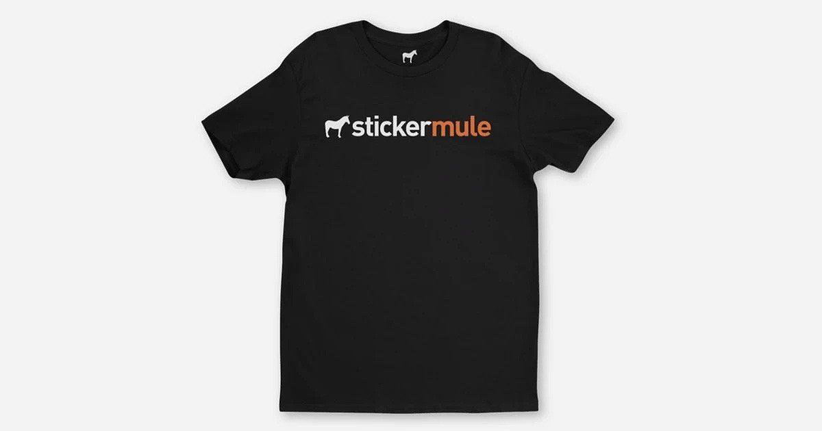 Sticker Mule t-shirt Adult Size Medium M Black gallery