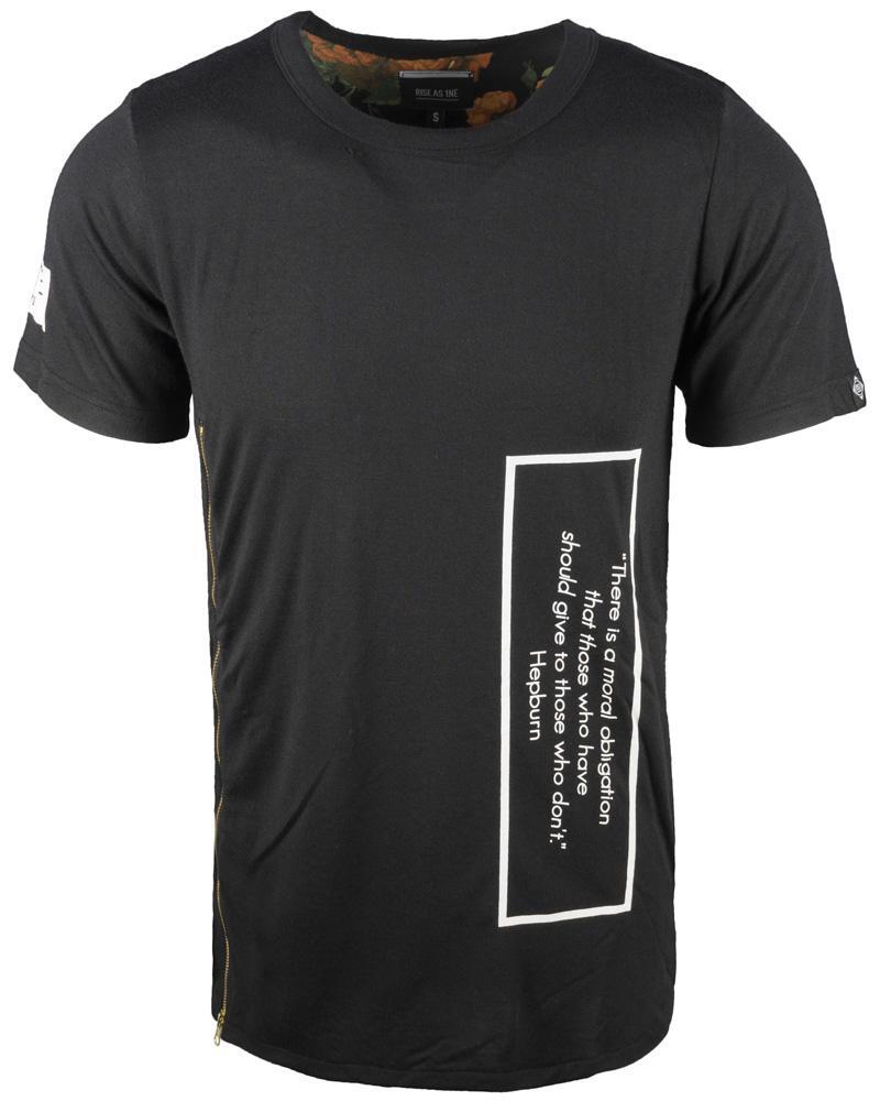 Rise As 1ne "Floral Quote Tee" Men’s Black T-Shirt gallery