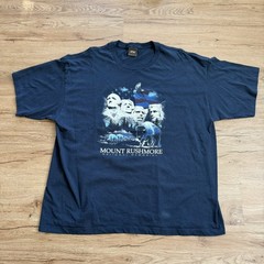 Mount Rushmore National Memorial T Shirt Mens XXL Blue Prairie Mountain