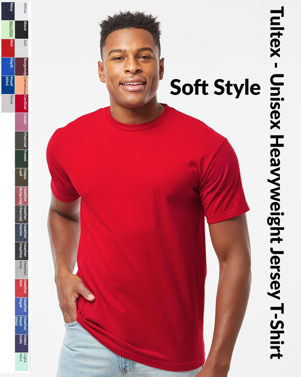 Tultex – Unisex Heavyweight Jersey T-Shirt – 290 Soft Style,