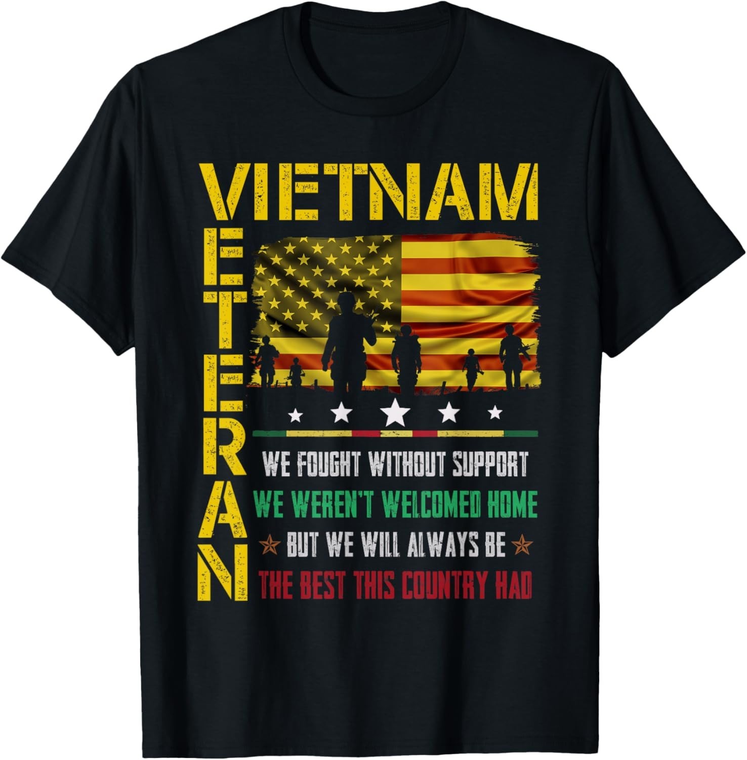 Vietnam Veteran We Fought Without Support We Weren't Welcome Gift Unisex T-Shirt gallery