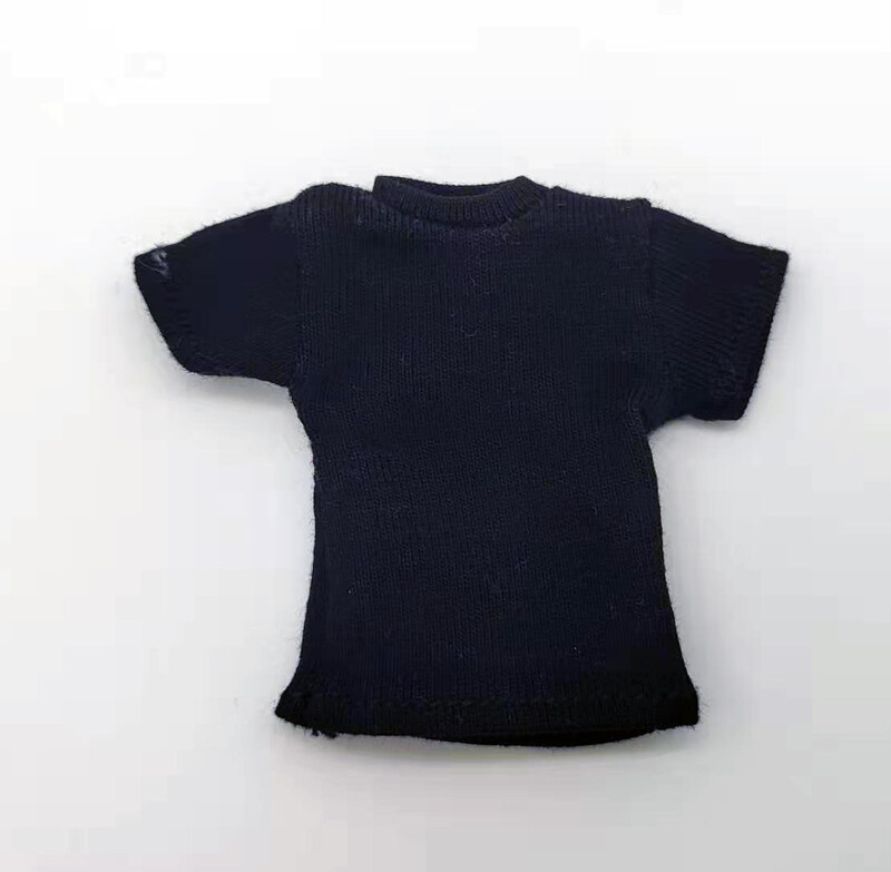 E4-12 Black 1/12 T-shirt Model For 6″ SHF 3ATOYS Figure Doll