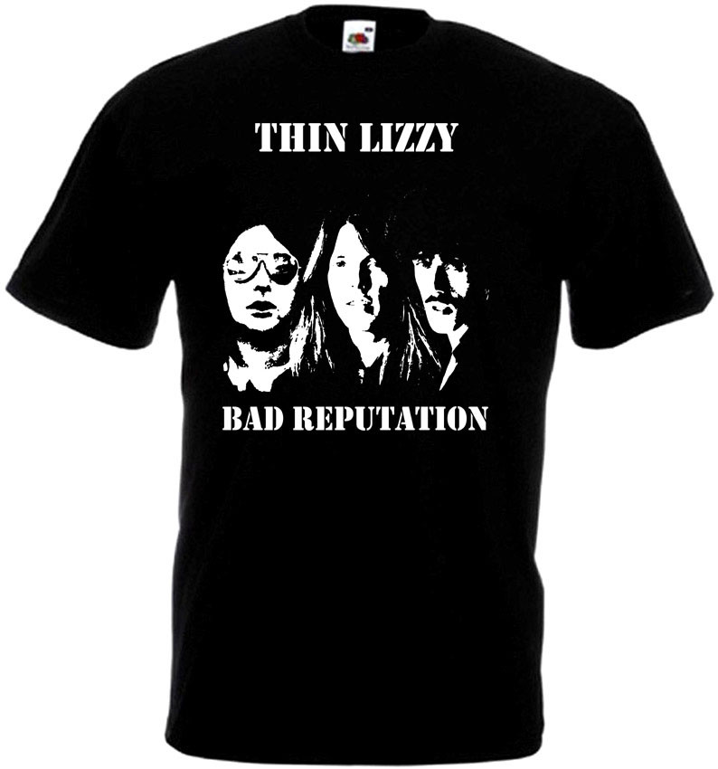 Thin Lizzy Bad Reputation v2 T-shirt hard rock black graphite all sizes S-5XL gallery