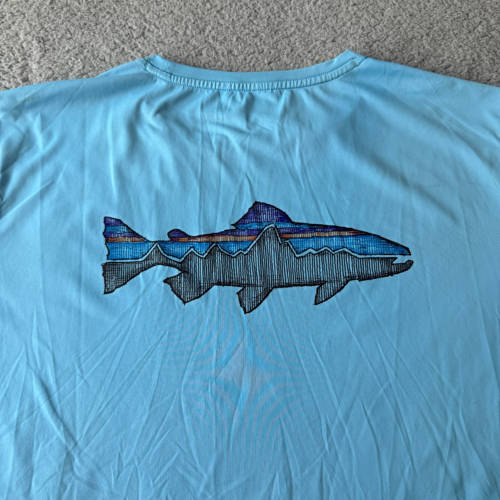 Patagonia T Shirt Mens Extra Large Blue Long Sleeves Swim Beach Summer Outdoor gallery