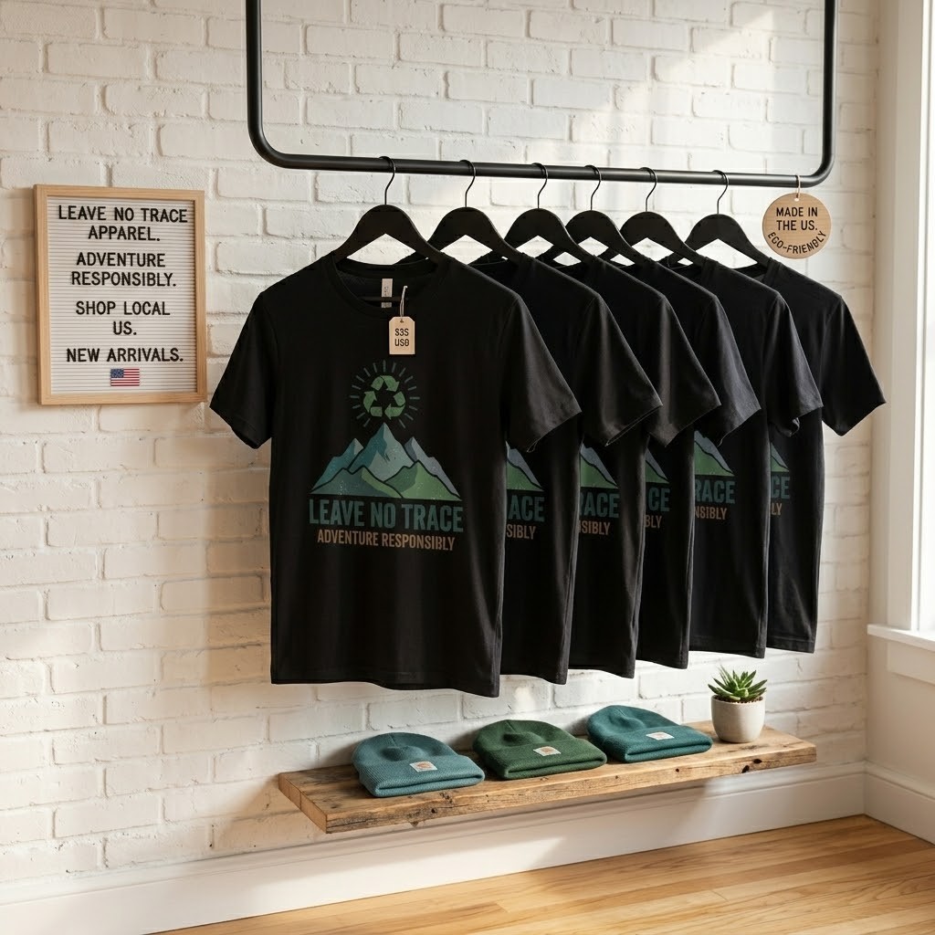 Leave No Trace T-Shirt - Adventure Responsibly Mountain Hiking Eco-Friendly Tee gallery