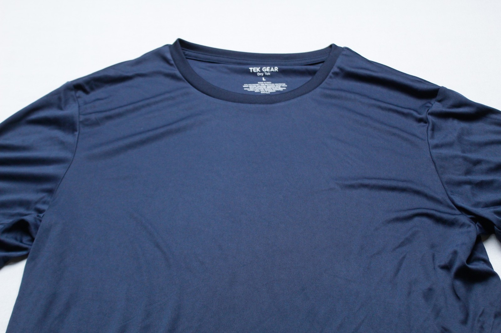 Tek Gear Men's Short Sleeve Crewneck Dry Tek T-Shirt MS7 Dark Blue Large NWT gallery