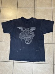 Vintage 1998 Harley Davidson Large Tee Gargoyle Graphic Tee Shirt