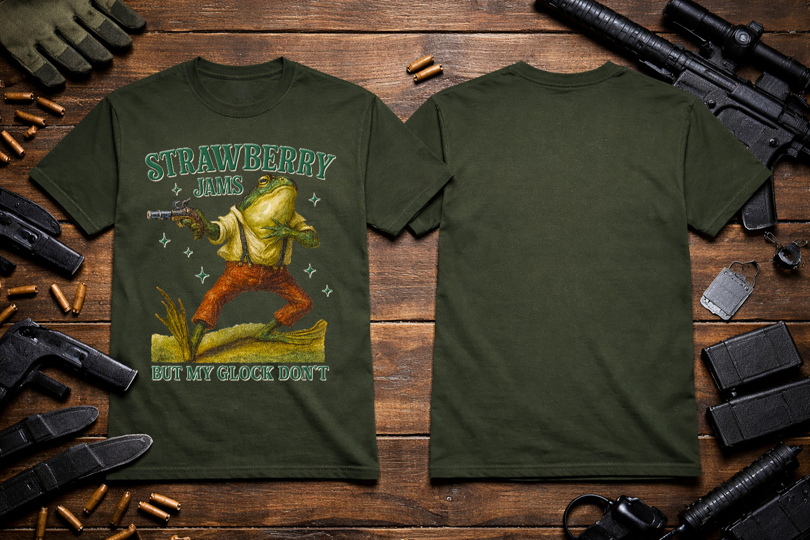 Strawberry Jams But My Glock Don't T-Shirt Heavyweight S M L XL 2XL 3XL 4XL 5XL gallery
