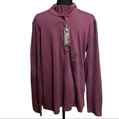 NWT Natural Reflections Half Button High Neck Shirt Men’s XL