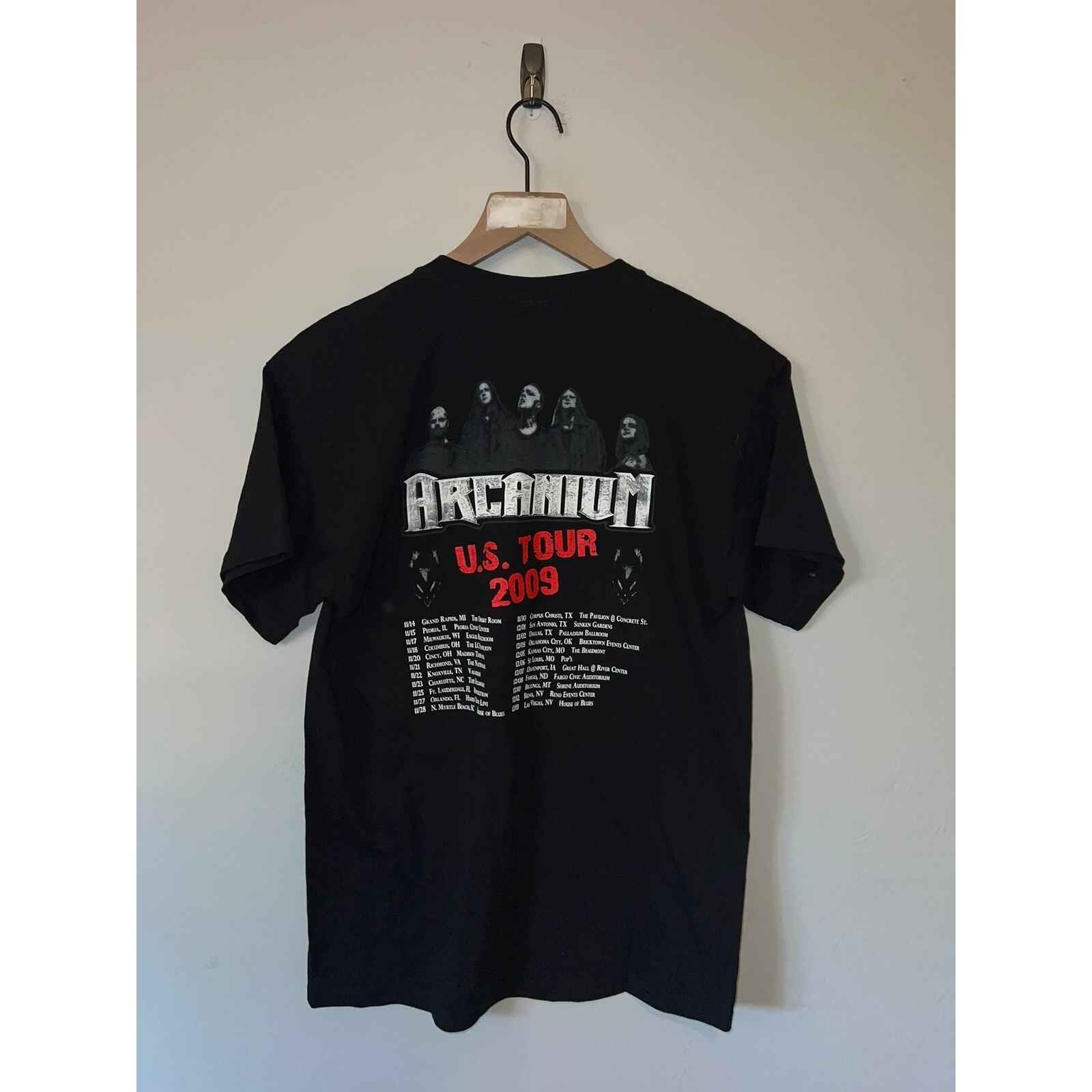 2009 Arcanium US Tour Concert Black Graphic Shirt Tee 2000s M Medium gallery