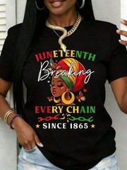 Juneteenth Breaking Every Chain Since 1865 Big And Tall Black T Shirt