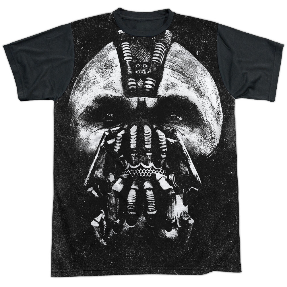 Dark Knight Rises Big Bane Head Adult Costume T Shirt (Black Back), S-3XL gallery