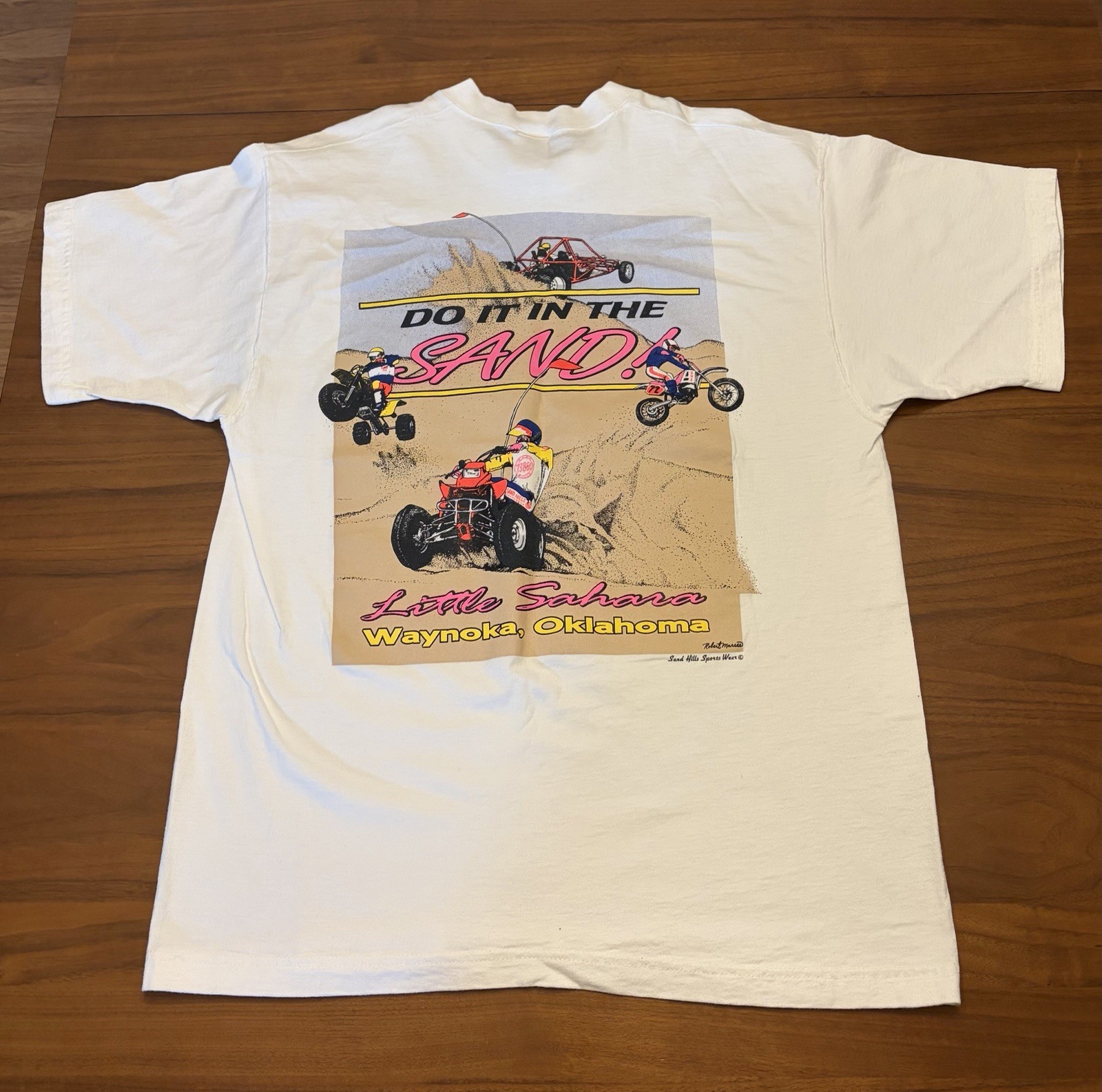 Vintage 90s Sand Sports T-Shirt Mens L Motocross Dirt Bike 3-Wheeler Dunes USA gallery