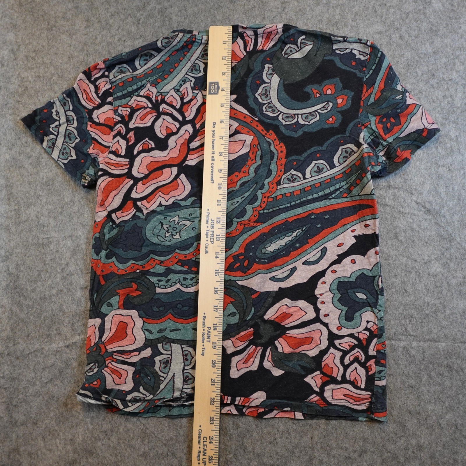 Ted Baker Shirt Mens US Small 2 Blue Pink Batsby Paisley Floral Short Sleeve Tee gallery