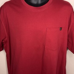 XL Noble Outfitters Red Classic Work Tee Mens Short Sleeve Opaque Heavy Cotton