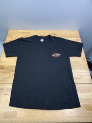 Harley Davidson Graphic Pocket Shirt Men M Black Detroit Music Cars Sports 13334