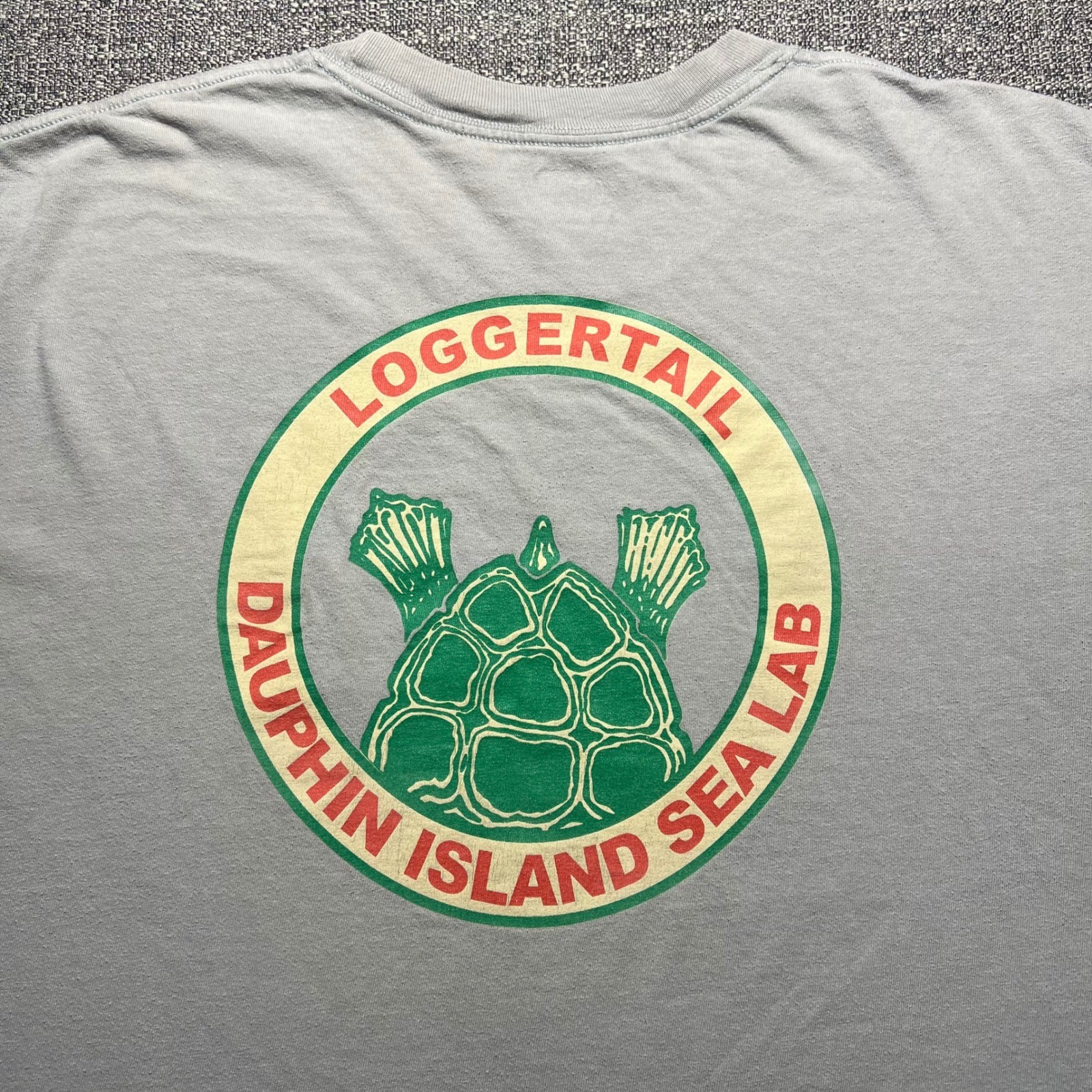 Vintage Dauphin Island Sea Lab Loggerhead Turtle T Shirt Grey XL Hanes Beefy T gallery