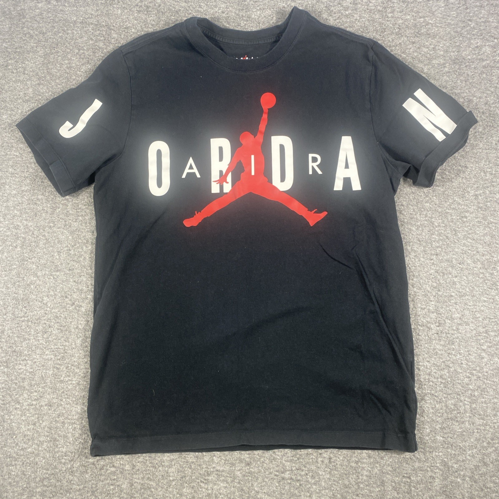 Air Jordan T Shirt Mens Large Graphic Logo Print Basketball Lounge Jet Black Tee