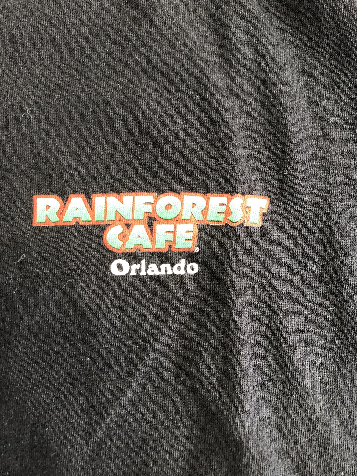 Rainforest Cafe Orlando Shirt Mens XL Black Jungle Slogan Graphic Tee Souvenir gallery