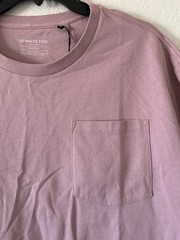 Kenneth Cole Medium 100% Cotton Mauve Knit Pocket Spring T-Shirt NWT $49