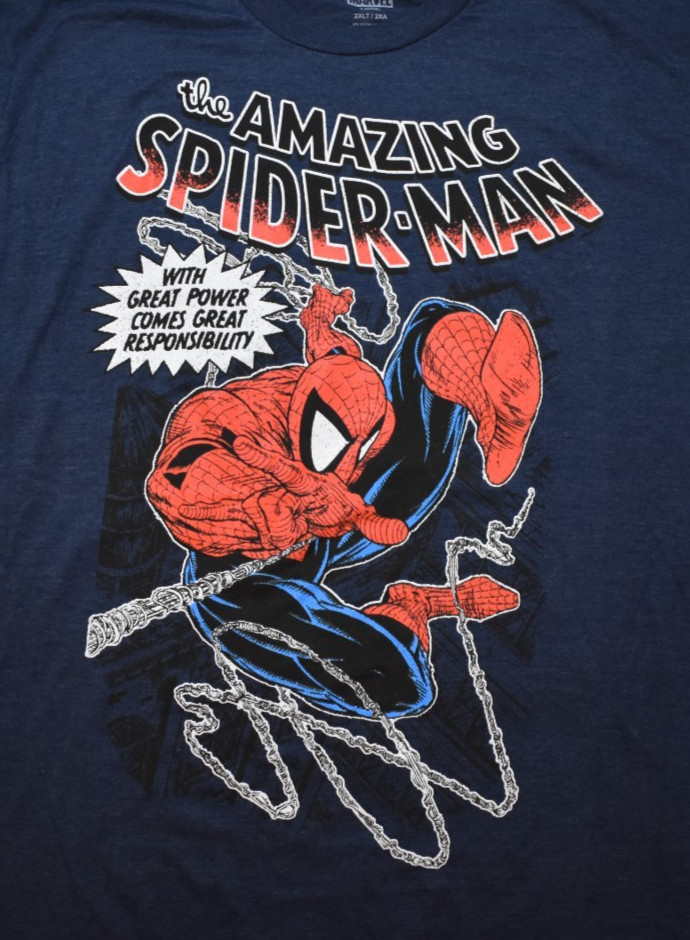 Marvel Mens Big & Tall The Amazing Spider-Man Navy Heather Shirt New LT-4XLT gallery