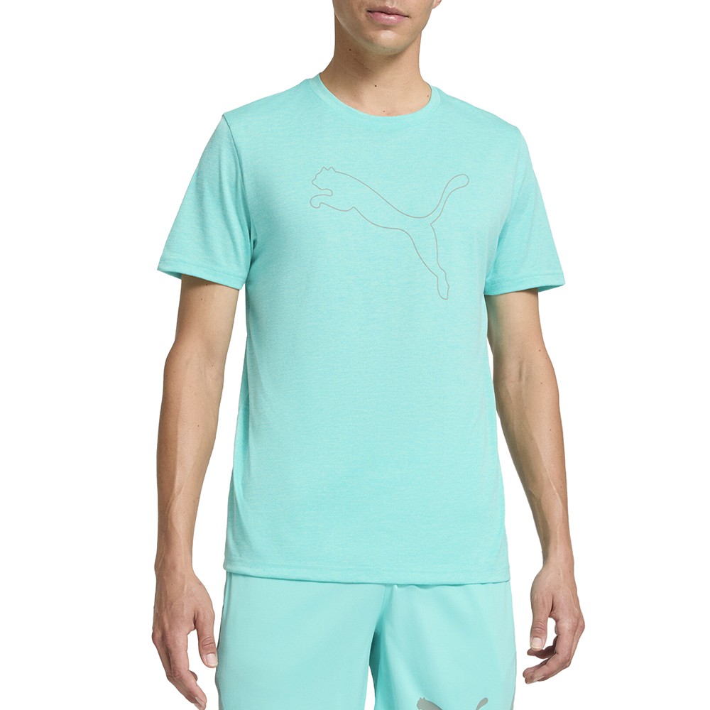 PUMA Train All Day Essentials Heather Cat Crew Neck Short Sleeve T-Shirt Mens Si gallery