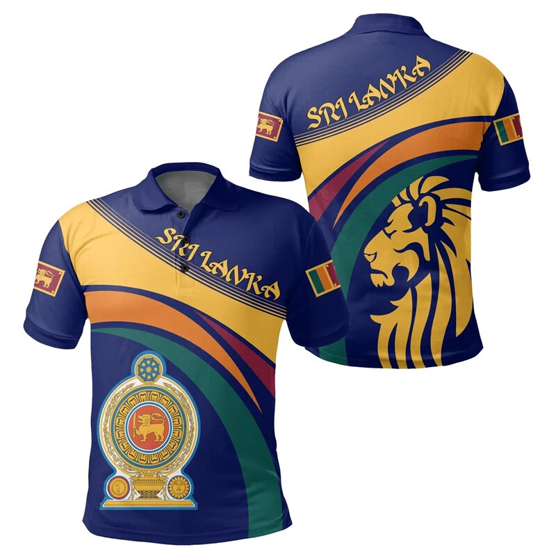 Mens Sri Lanka Polo T-Shirt Summer Souvenir Short Sleeve Tee Shirt Tops Pullover gallery