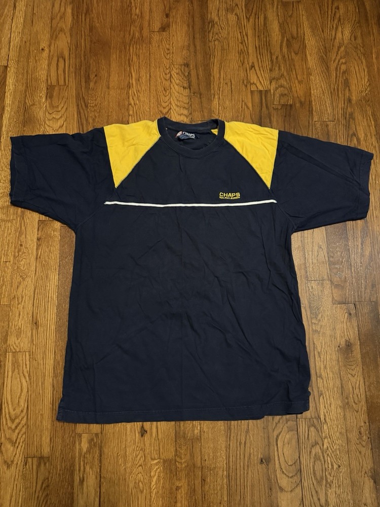 Vintage Y2K Chaps Ralph Lauren Two Tone Tee Size XL