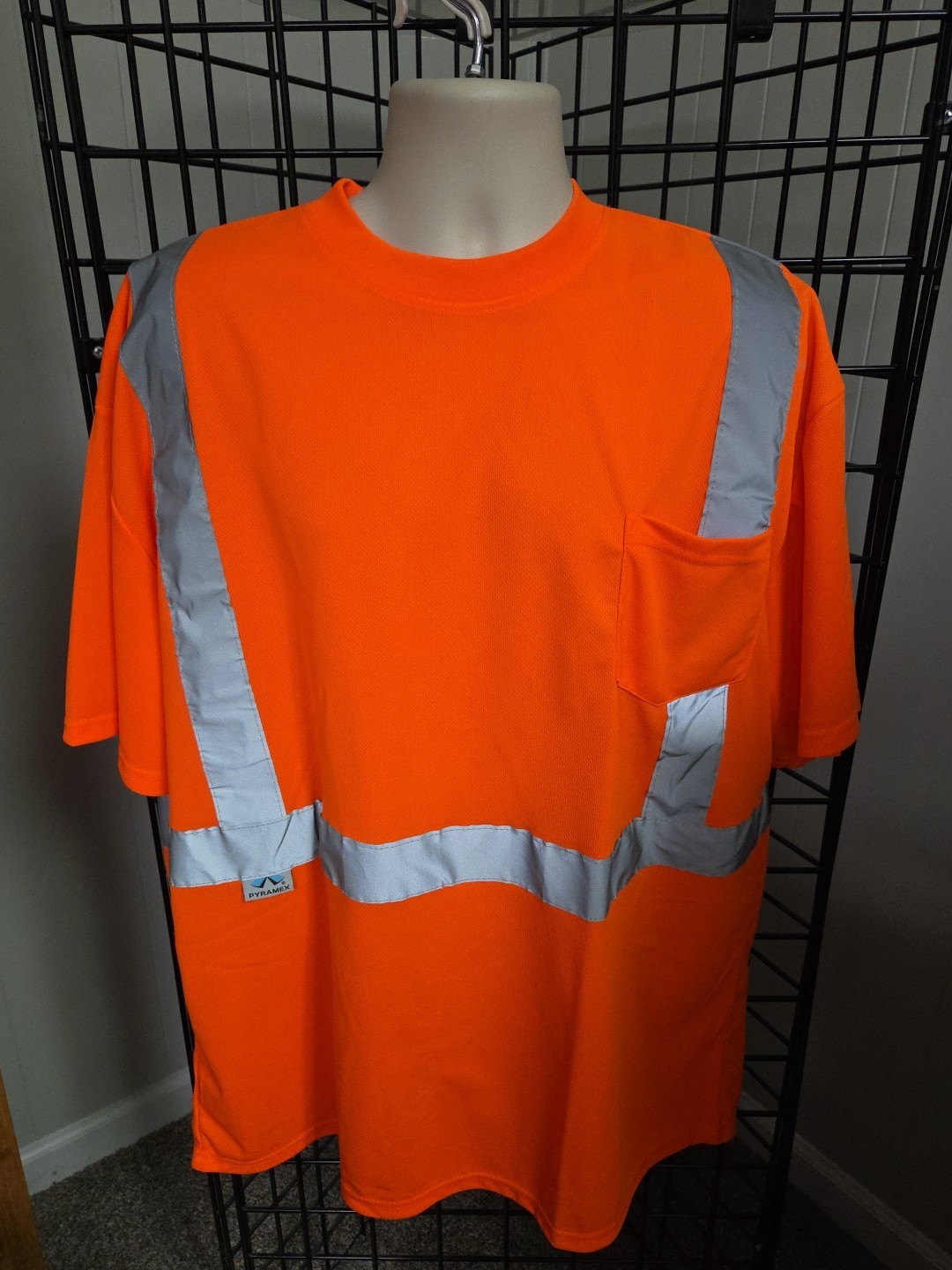 High Visability Pyramex Class 2 Reflective Hi Vis Safety T-Shirt Size 2XL Orange gallery
