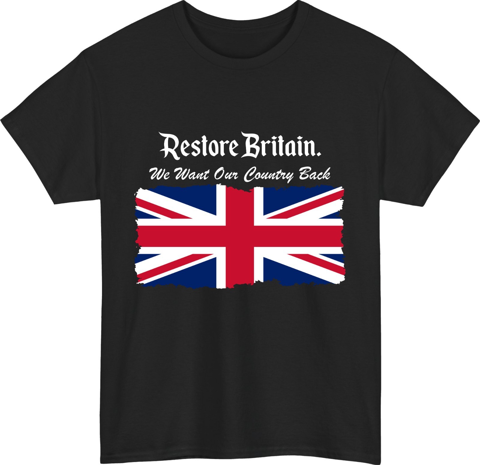 Restore Britain Union Jack T-Shirt We Want Our Country Back Patriotic Gift Top gallery