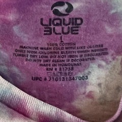 Liquid Blue Psychedelic Mushroom Spiral Tie Dye T Shirt Large Boho Rave Festival