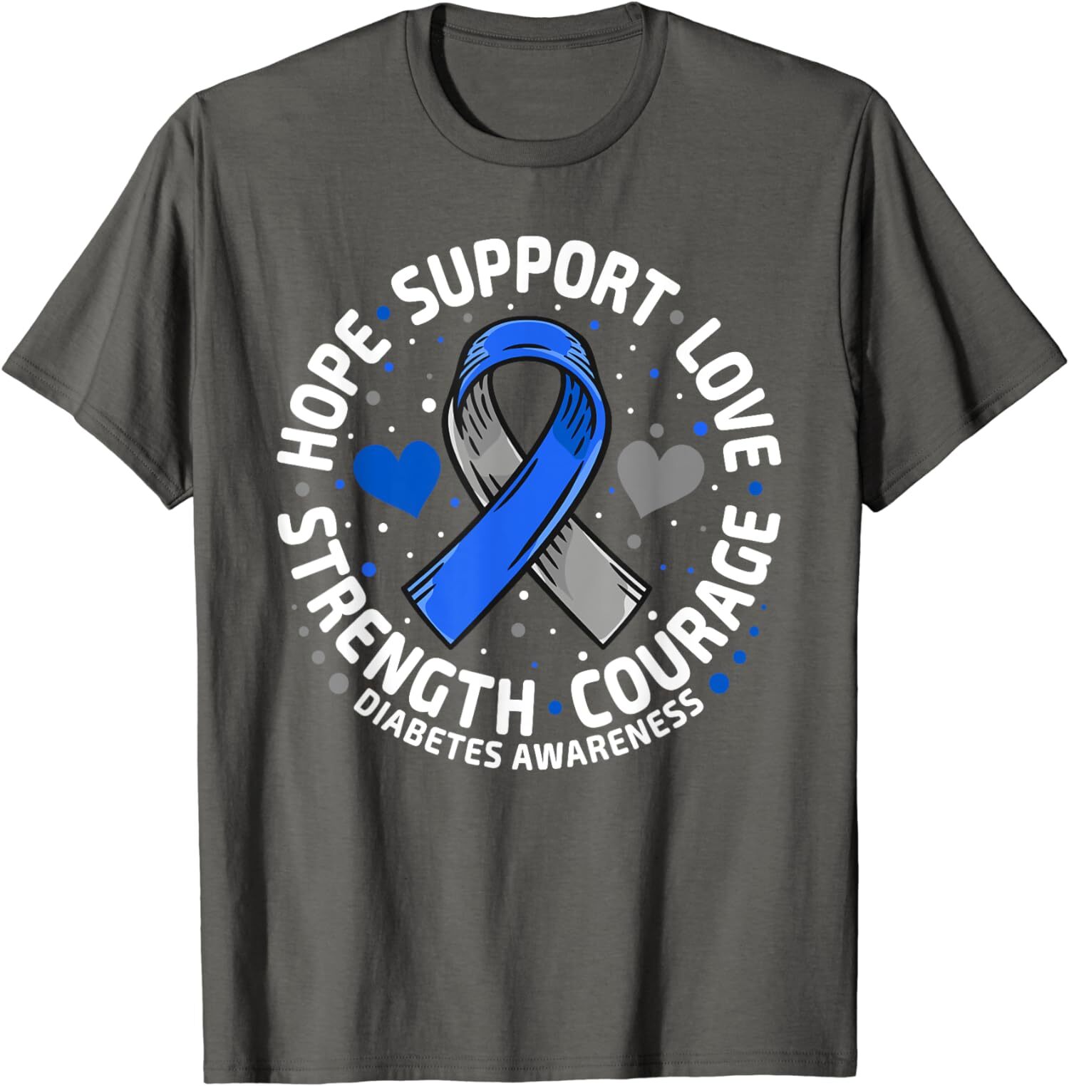 Diabetes Awareness Diabetic Love Support T2D T1D Unisex T-Shirt