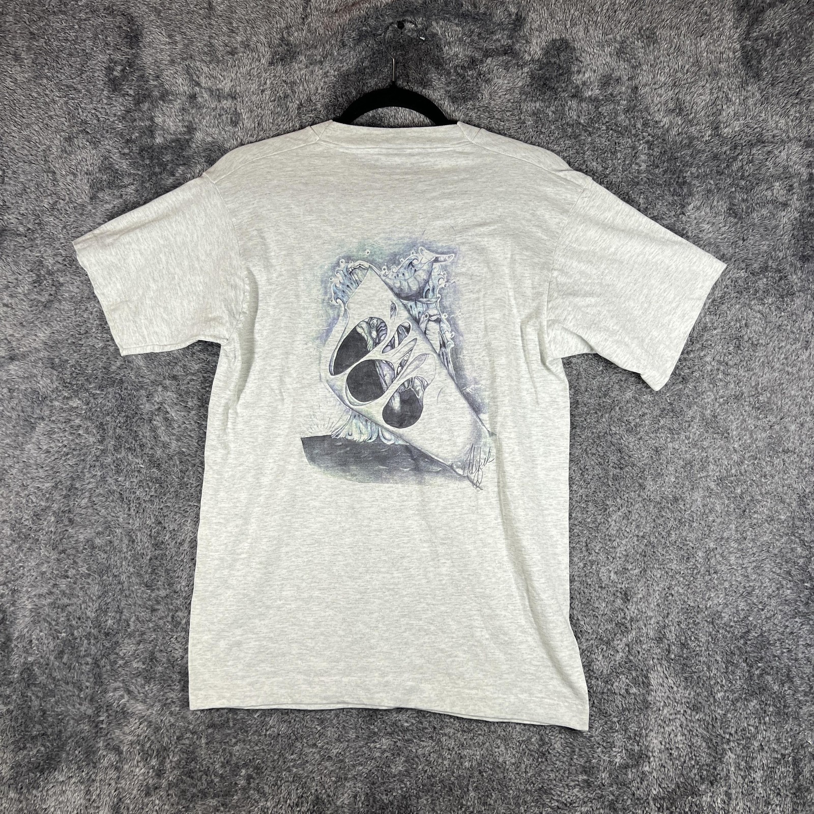 Vintage SCREEN STARS Shirt Mens M Gray Graphic Crew Neck Metal Skater Grunge gallery